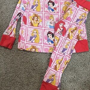 Disney Princess Pink and Red Pajama Set for Kids